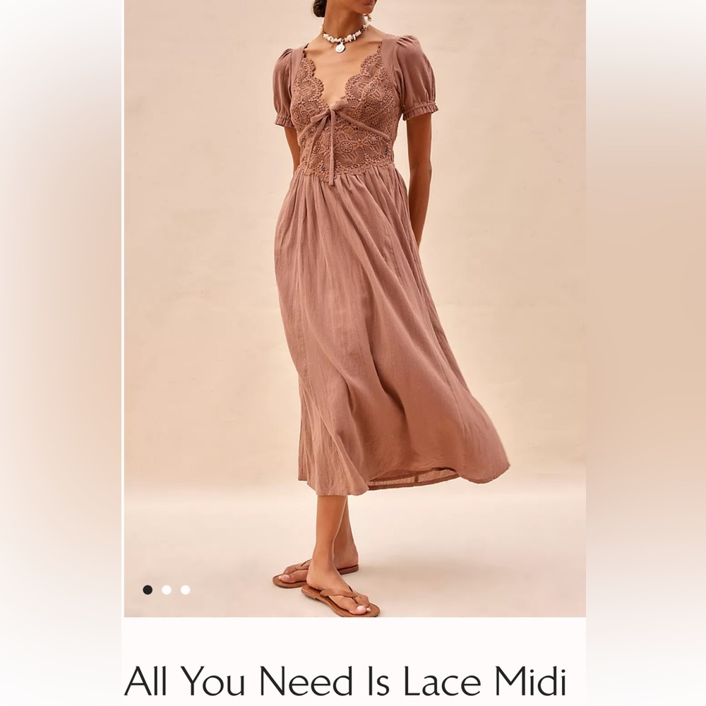 Free people all you need is lace midi dress